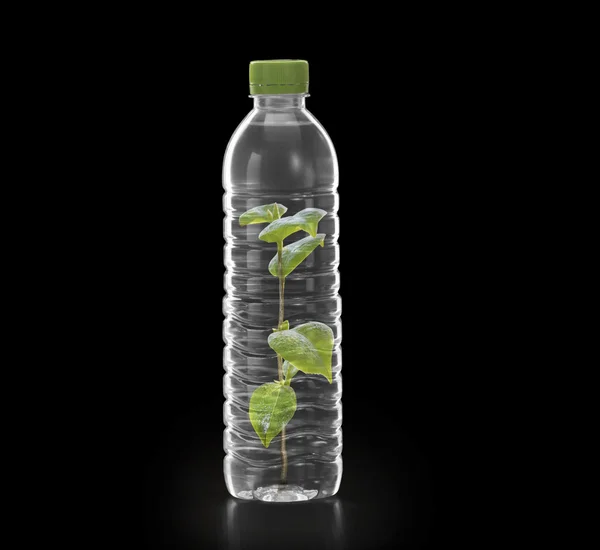 Polycarbonat-Plastikflaschen aus Mineralstoffrecycling — Stockfoto