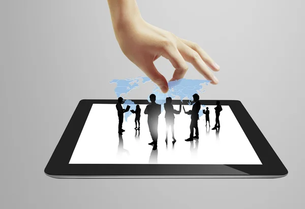 Touch- tablet in hands — Stock Photo, Image