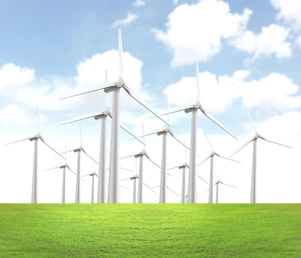 Wind turbines generating electricity — Stock Photo, Image