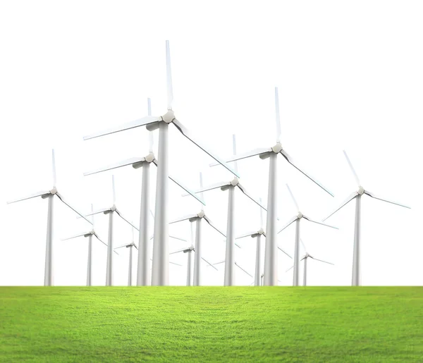 Elektrik üreten Rüzgar türbinleri — Stok fotoğraf
