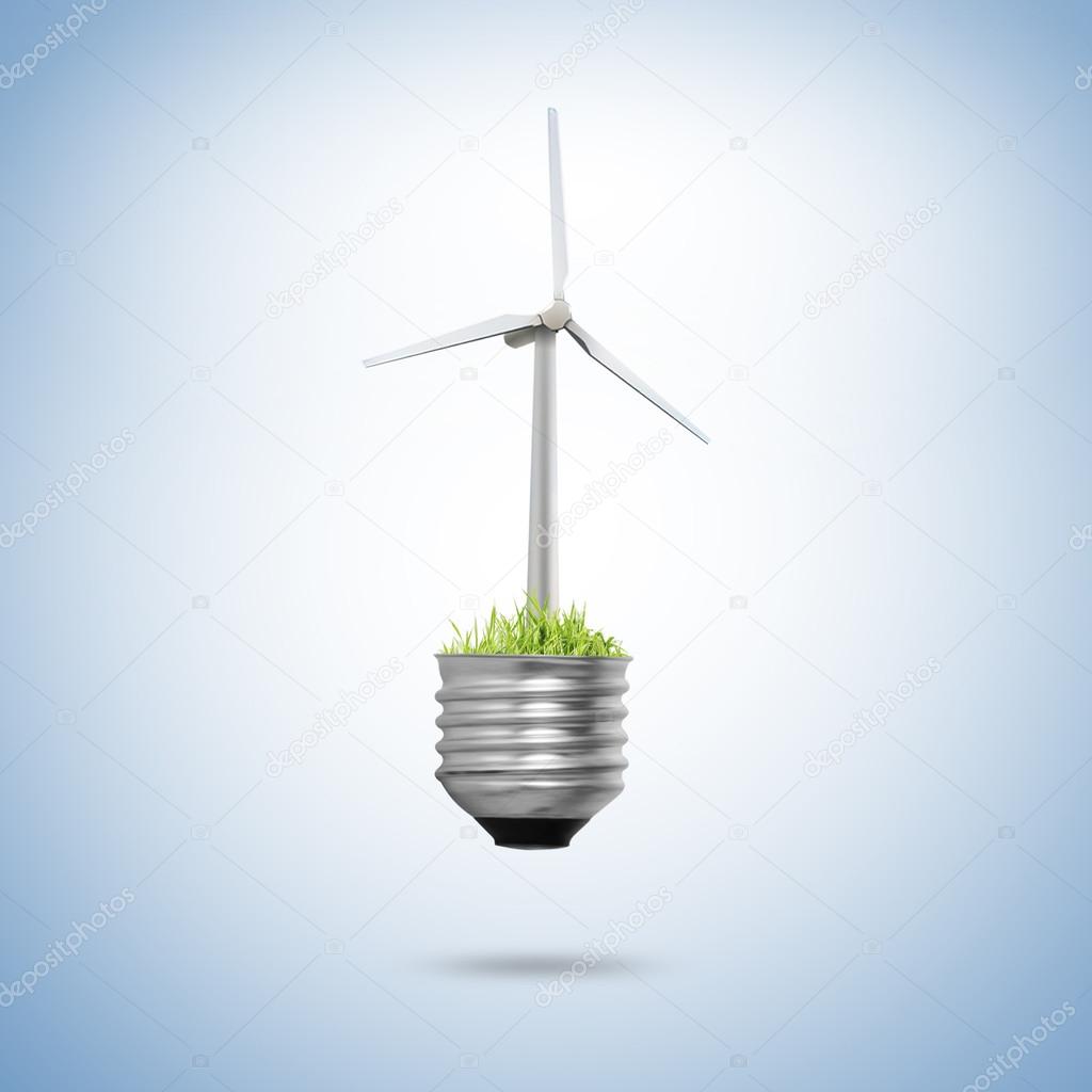 light bulb Alternative energy concept 