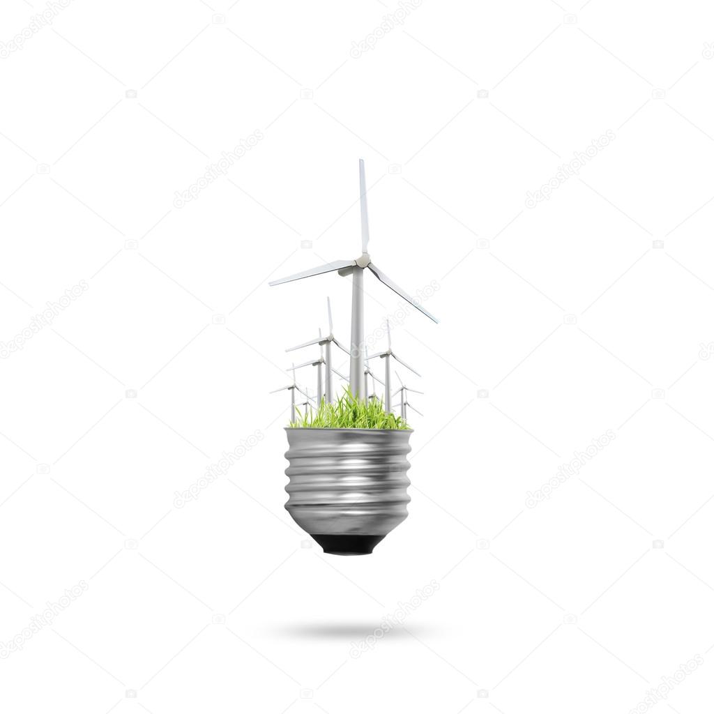 light bulb Alternative energy concept 