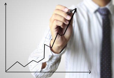 iş adamı el çizim grafik 