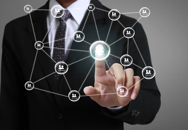 Pushing social network structure — Stock Photo, Image