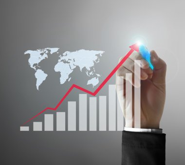 iş adamı el çizim grafik 