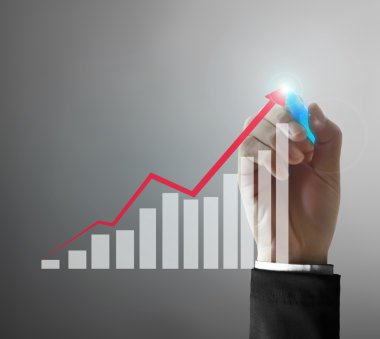 iş adamı el çizim grafik 