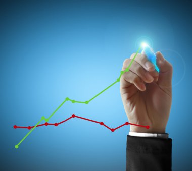 iş adamı el çizim grafik 