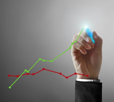 iş adamı el çizim grafik 