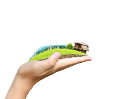 insan elini tutarak şehir 