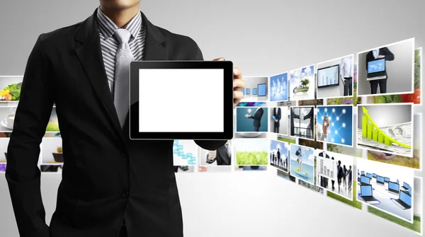 Touch- tablet in hands — Stock Photo, Image