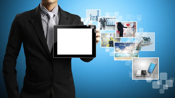 Touch- tablet in hands — Stock Photo, Image