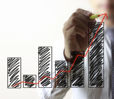iş adamı el çizim grafik 