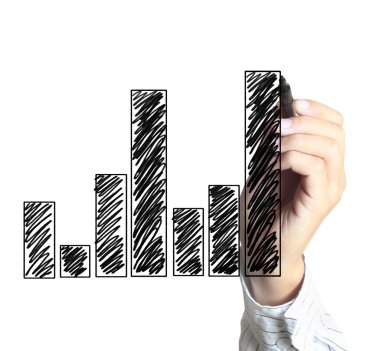 iş adamı el çizim grafik 