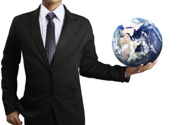parlayan bir dünya (nasa) küre tutan