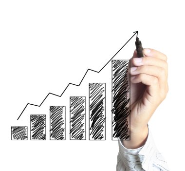 iş adamı el çizim grafik 