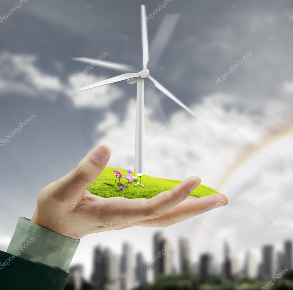 Wind turbine in hand