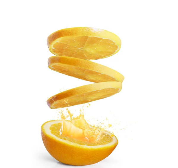 Χυμό πορτοκαλιού πιτσίλισμα — Φωτογραφία Αρχείου