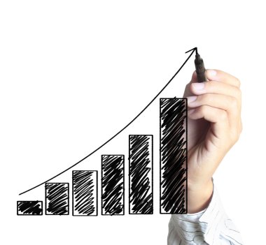 iş adamı el çizim grafik 