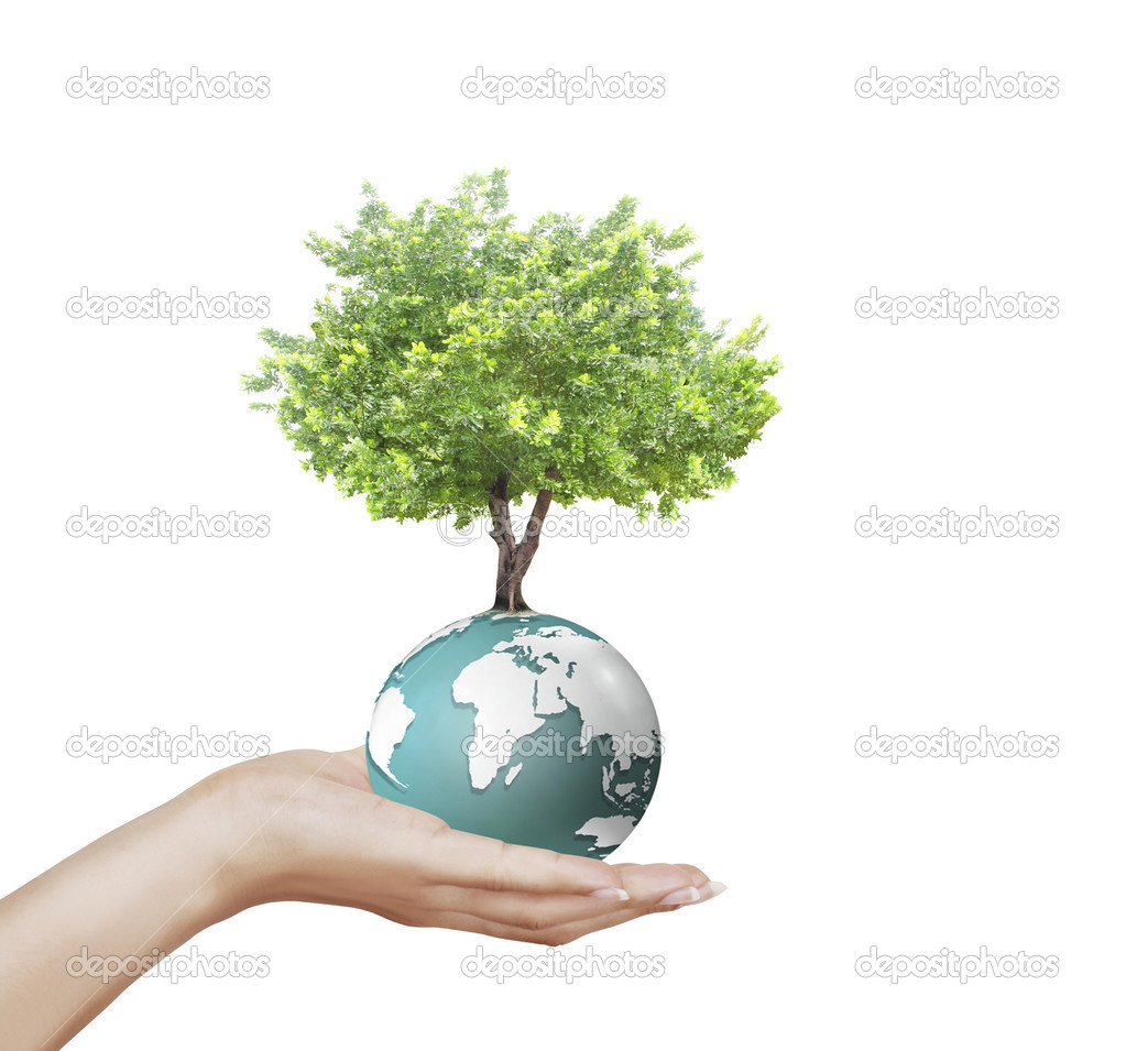 earth globe in his hands 