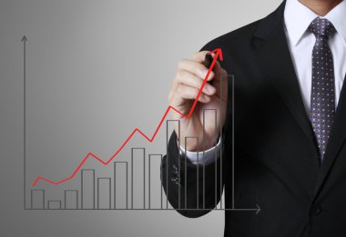 iş adamı hedef grafik yazma 