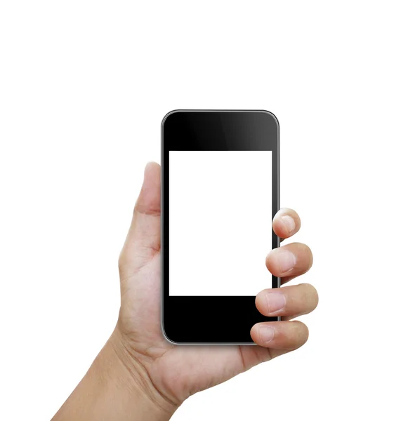 Hand holding asmart phone — Stock Photo, Image