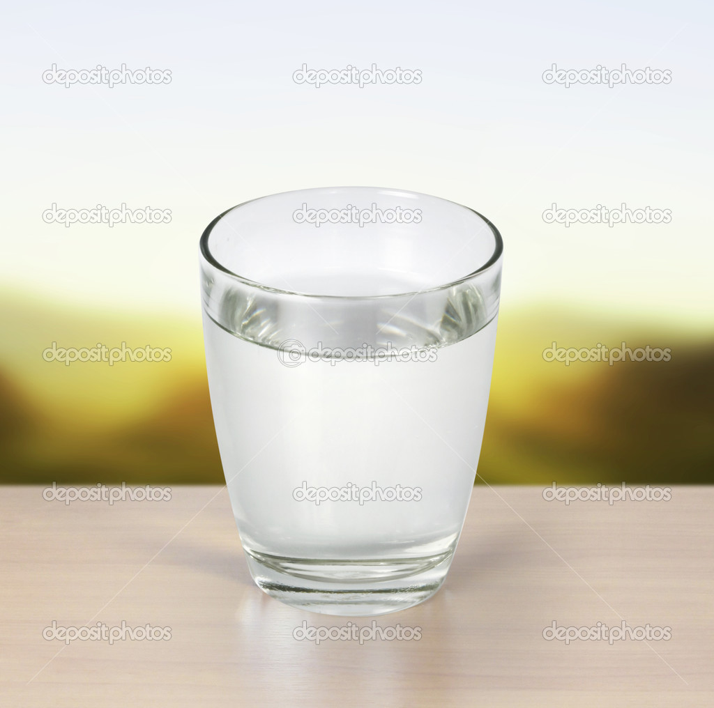 water glass isolated