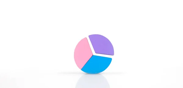 Бизнес Соединение Кусок Разноцветной Диаграммы Пирога Древесины — стоковое фото