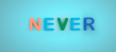 Arkaplanda izole edilmiş harflerden hiç yapılmamış kelime