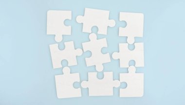 Yapboz bağlantıları İş çözümleri başarı ve strateji kavramı