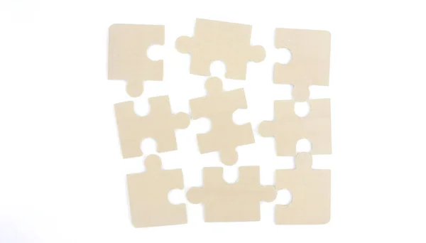 Connecting Jigsaw Puzzle Business Solutions Success Strategy Concept — Stock Photo, Image