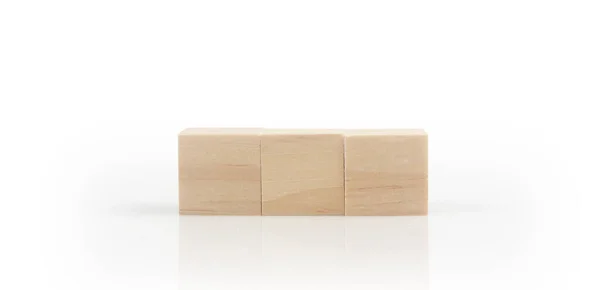 Stack Wooden Blocks Natural Wood Empty Space — Stock Photo, Image