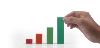 Çok renkli pasta grafiğini bir elde birleştirme işi