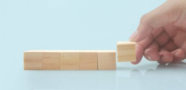 Tahta blok çizelgesi basamakları kopyalama alanı ile