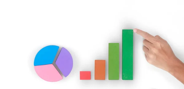 Business Ansluta Diagram Hand — Stockfoto