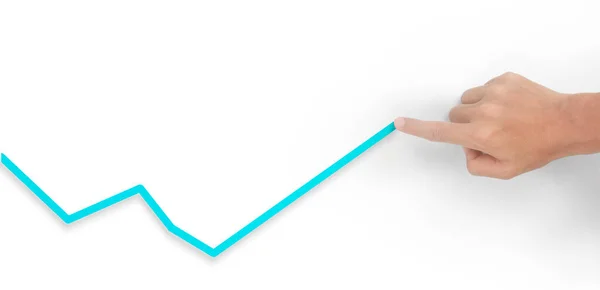 Business Connecting Chart Hand — Zdjęcie stockowe