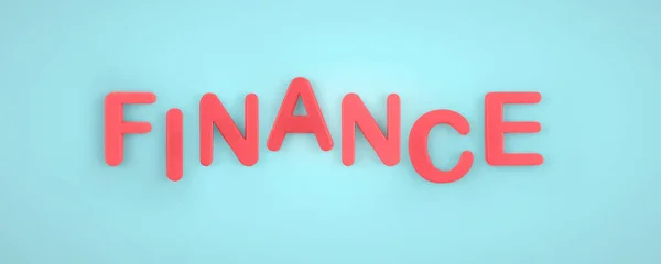 Word Finance Made Letters Isolated Background — ストック写真