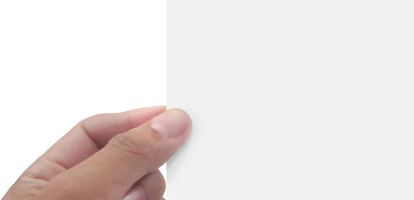 Hände Die Papier Blank Halten Für Ein Briefpapier — Stockfoto
