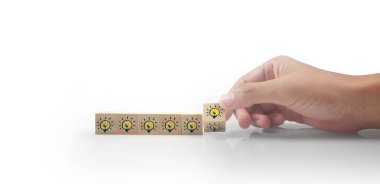 Tahta bloklar çizelgesi kopyalama alanı ile el ele yürür ve kelime karar verir