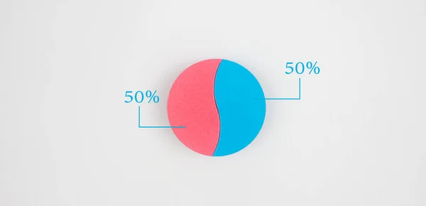 Abstract Business Pie Chart Made Concrete — 图库照片