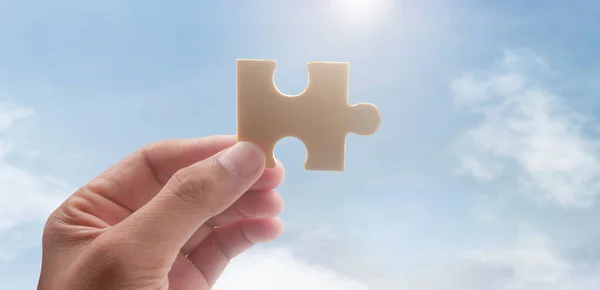 Connecting jigsaw puzzle. Business solutions success