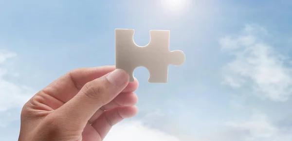 Connecting jigsaw puzzle. Business solutions success