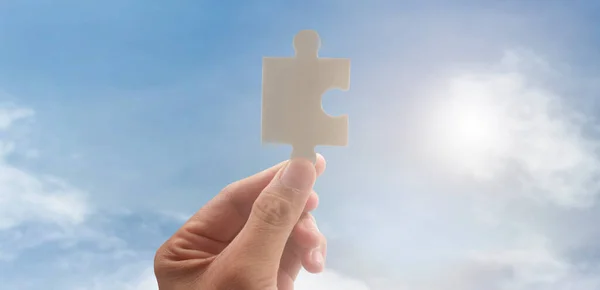 Connecting jigsaw puzzle. Business solutions success