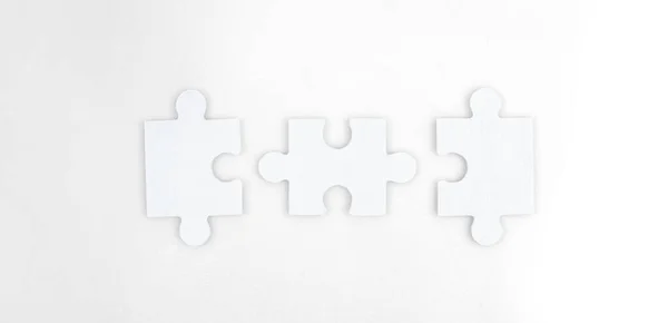 Puzzels Verbinden Zakelijke Oplossingen Succes Strategie Concept — Stockfoto