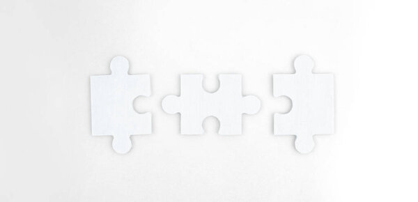 Connecting jigsaw puzzle Business solutions success and strategy concept