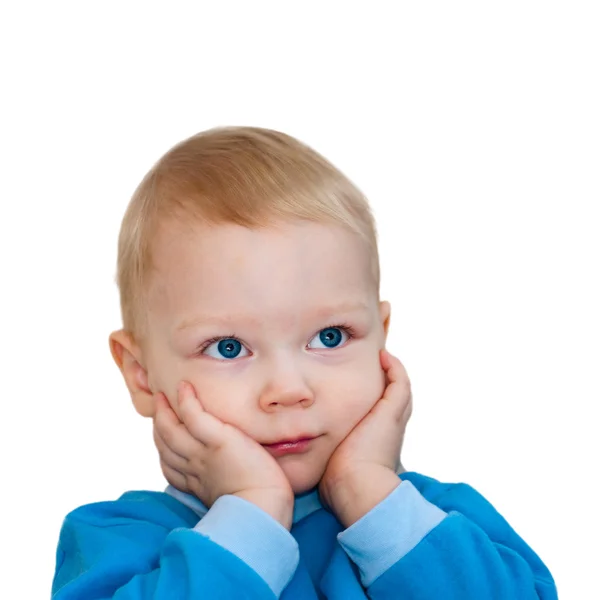 Portrait of surprised child isolated — Stock Photo, Image