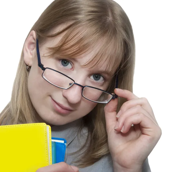 Cute young attractive student girl — Stock Photo, Image