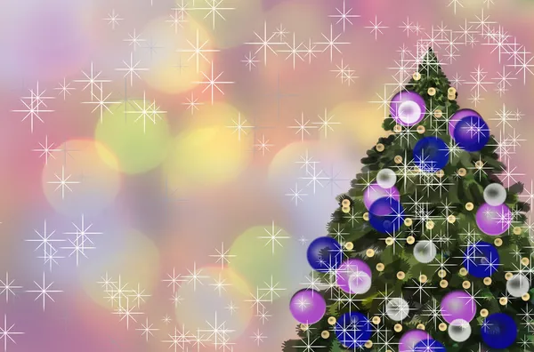 Kerstkaart met kerstboom — Stockfoto