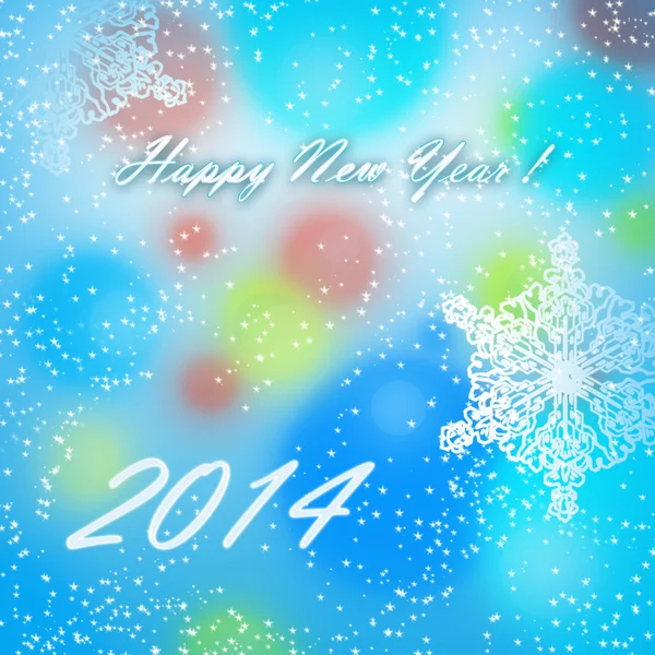 Feliz ano novo 2014 cartão — Fotografia de Stock