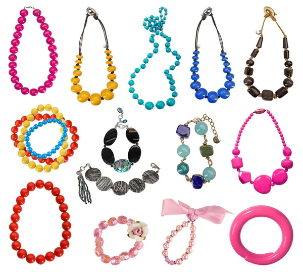 Kolekce náhrdelníky — Stock fotografie