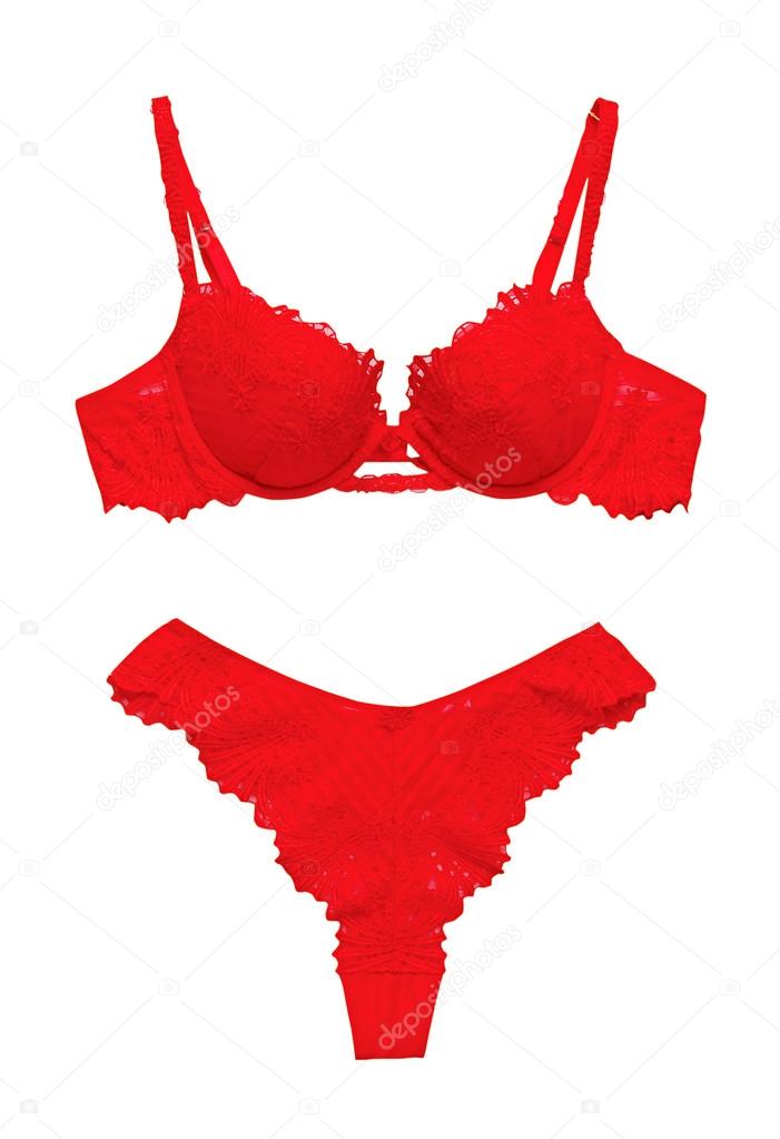 red bra and pantie